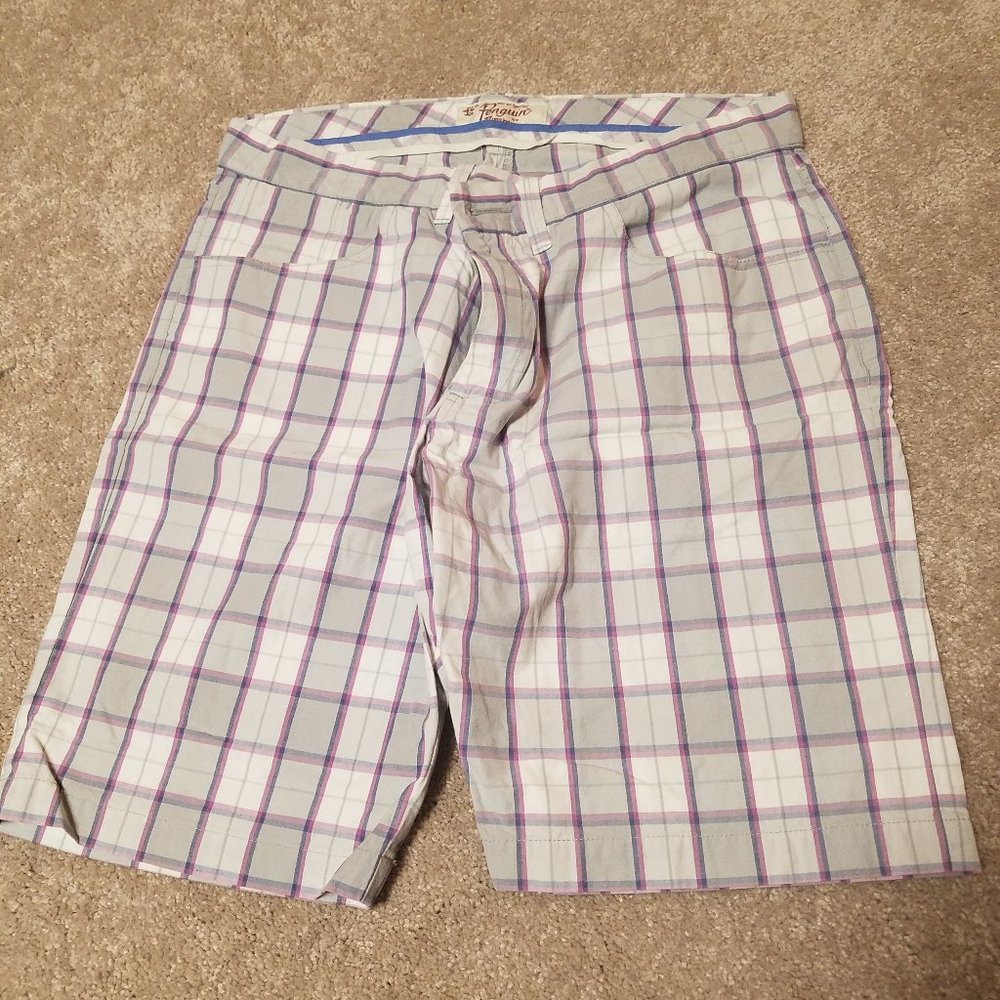 Original Penguin by Munsingwear Men's Plaid Shorts size 33 Flat front